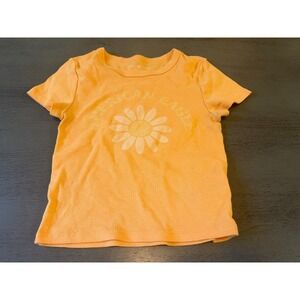 FLOWER peach / orange AMERICAN EAGLE crop cropped top size small